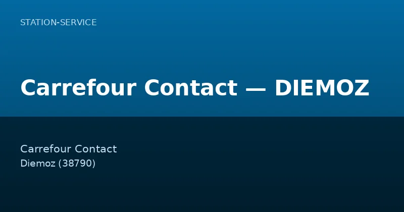Carrefour Contact — DIEMOZ