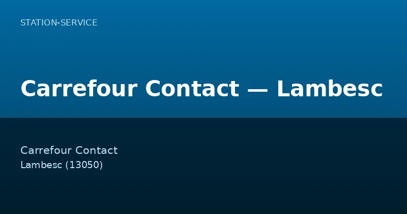 Carrefour Contact — Lambesc