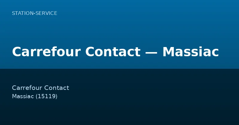 Carrefour Contact — Massiac