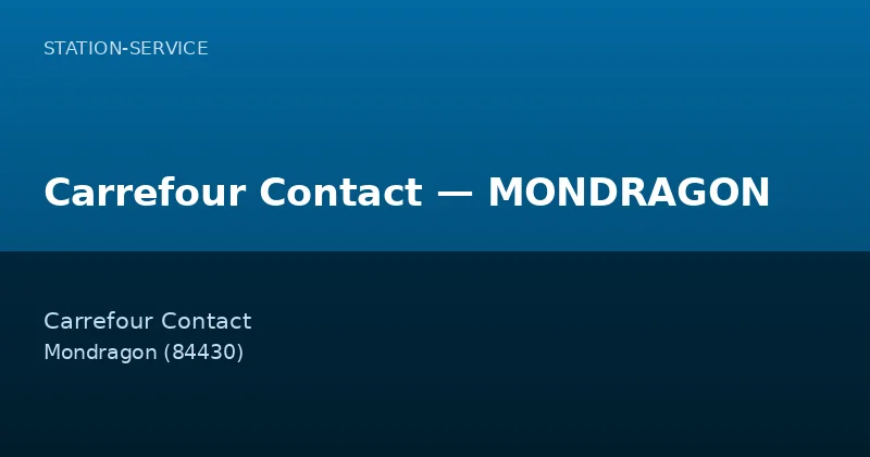 Carrefour Contact — MONDRAGON