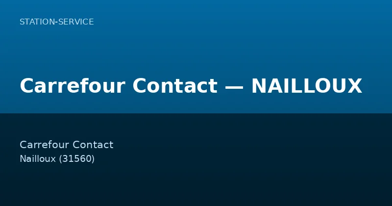 Carrefour Contact — NAILLOUX