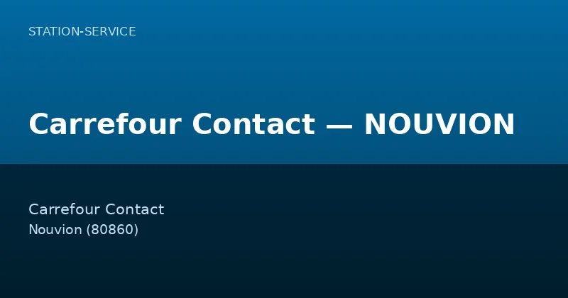 Carrefour Contact — NOUVION
