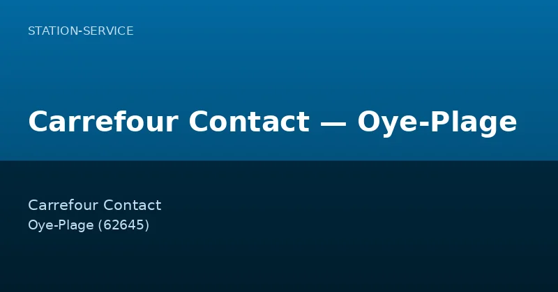 Carrefour Contact — Oye-Plage