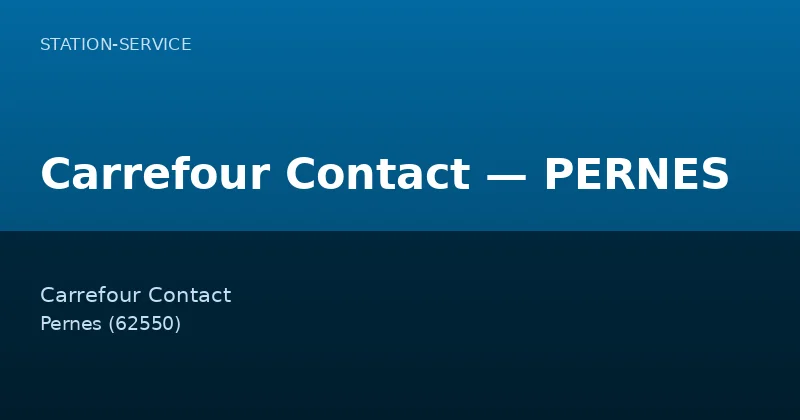 Carrefour Contact — PERNES