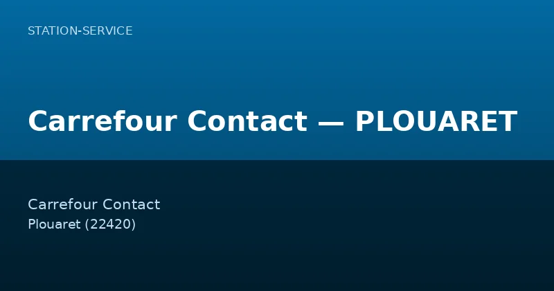 Carrefour Contact — PLOUARET