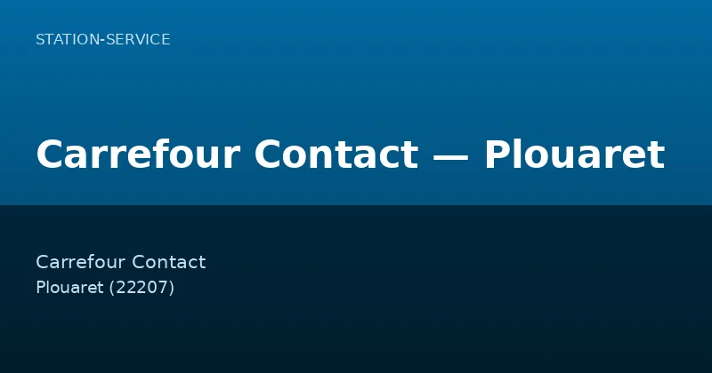 Carrefour Contact — Plouaret