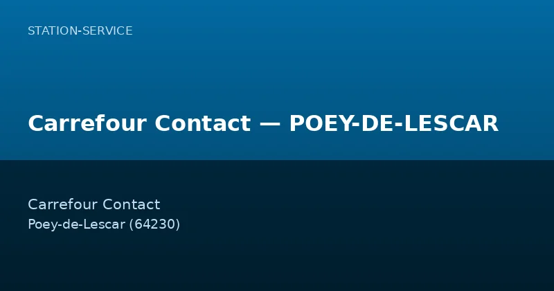 Carrefour Contact — POEY-DE-LESCAR