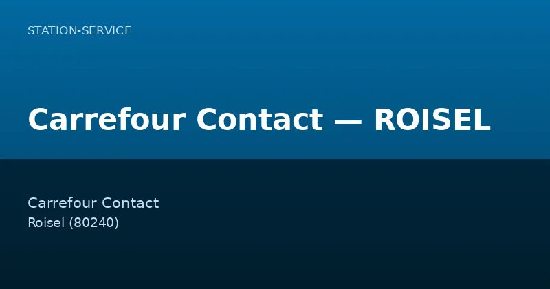 Carrefour Contact — ROISEL