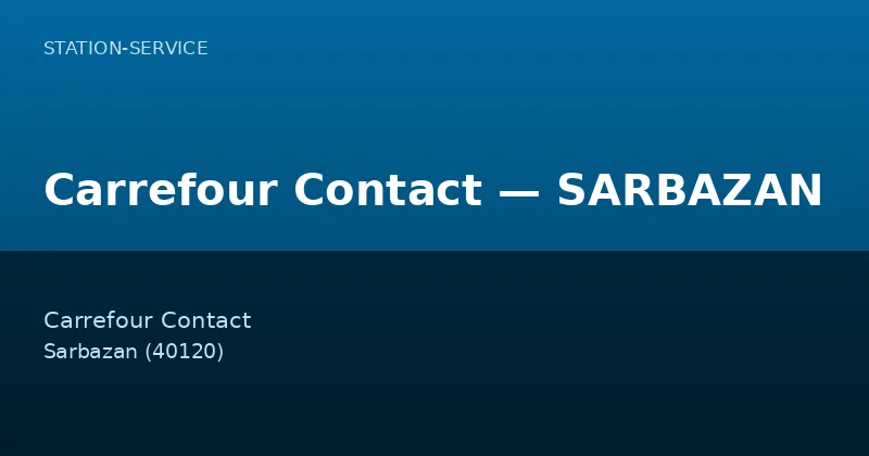 Carrefour Contact — SARBAZAN