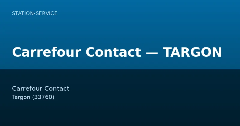 Carrefour Contact — TARGON