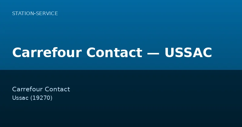 Carrefour Contact — USSAC