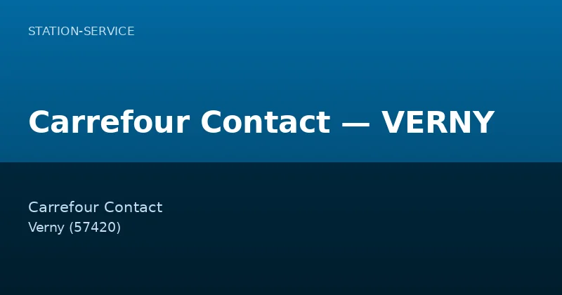 Carrefour Contact — VERNY