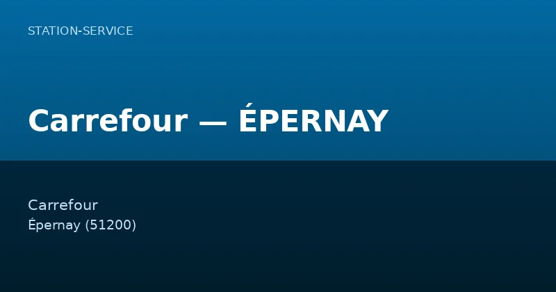 Carrefour — ÉPERNAY