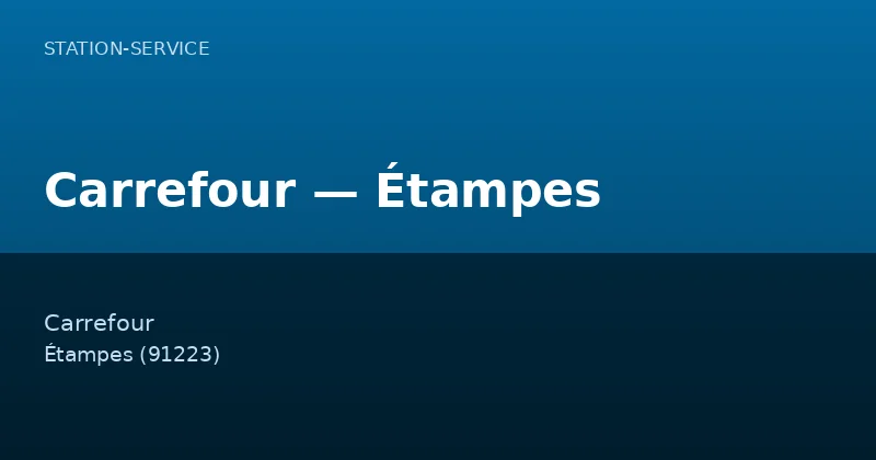 Carrefour — Étampes