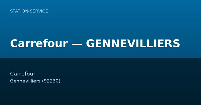 Carrefour — GENNEVILLIERS