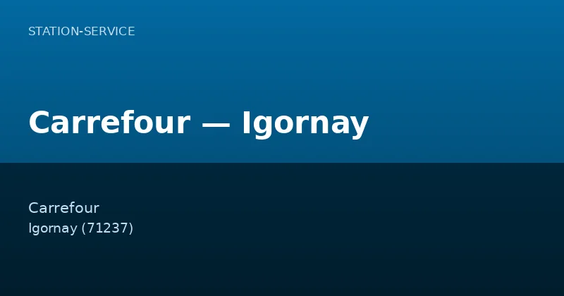 Carrefour — Igornay