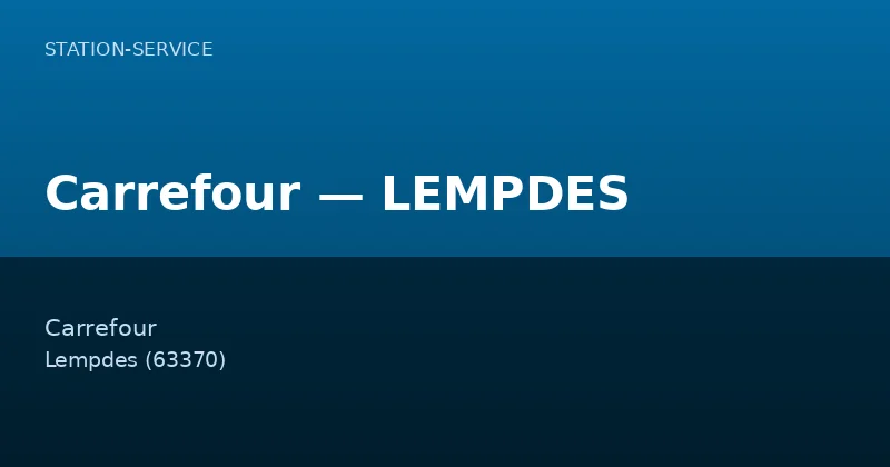 Carrefour — LEMPDES