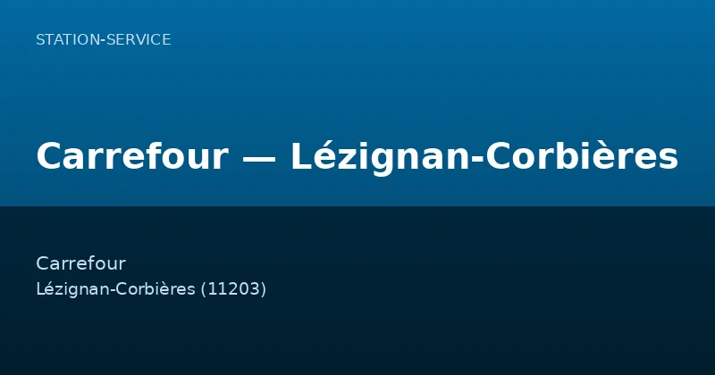 Carrefour — Lézignan-Corbières