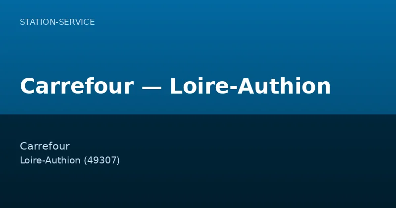 Carrefour — Loire-Authion