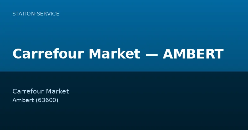 Carrefour Market — AMBERT