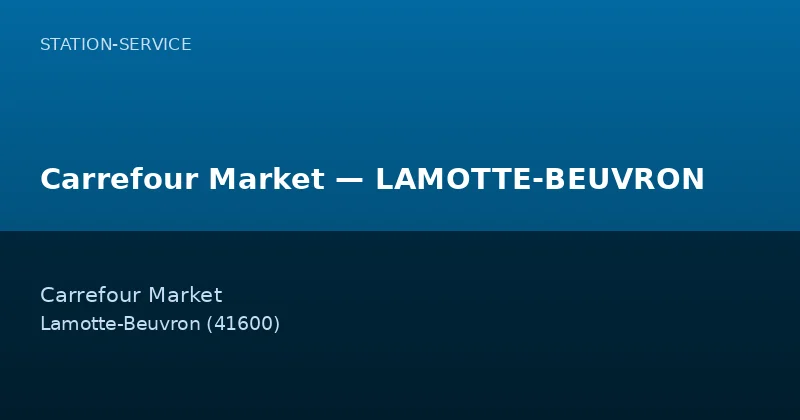Carrefour Market — LAMOTTE-BEUVRON