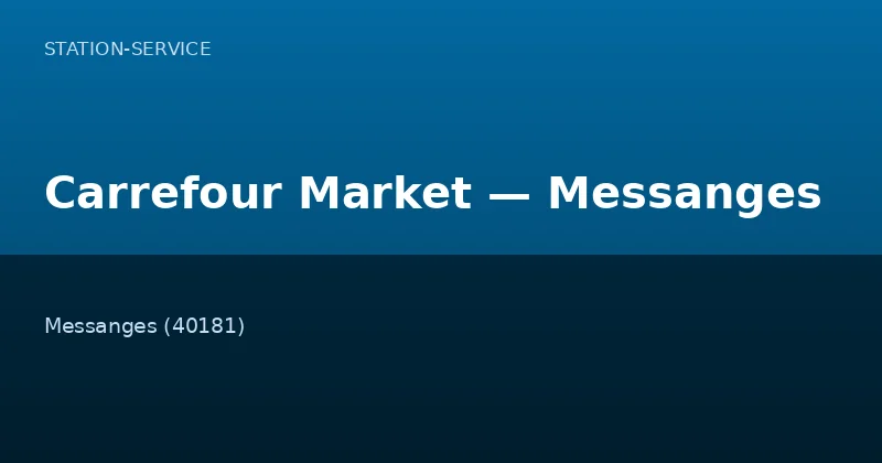 Carrefour Market — Messanges