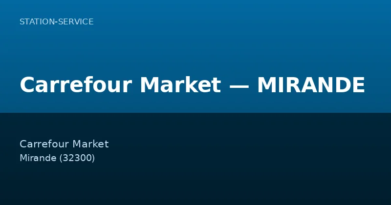 Carrefour Market — MIRANDE