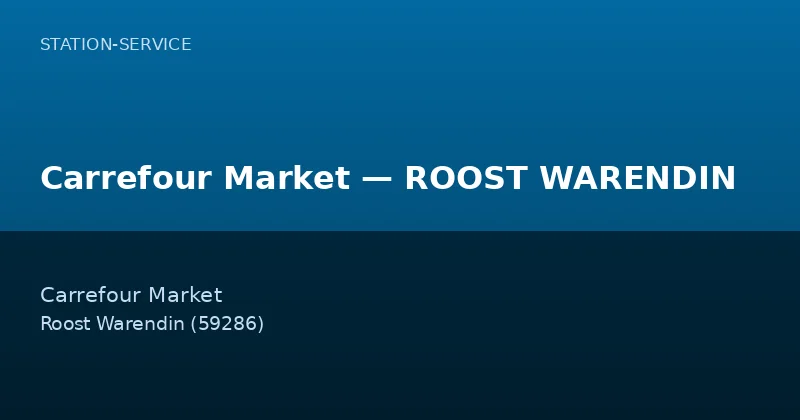 Carrefour Market — ROOST WARENDIN