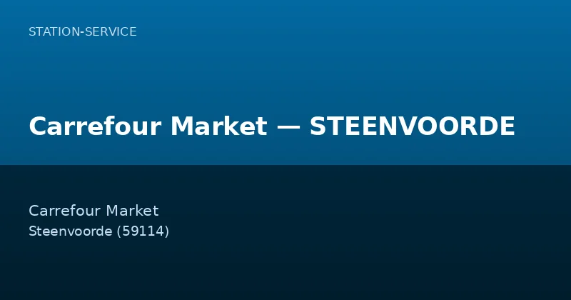 Carrefour Market — STEENVOORDE