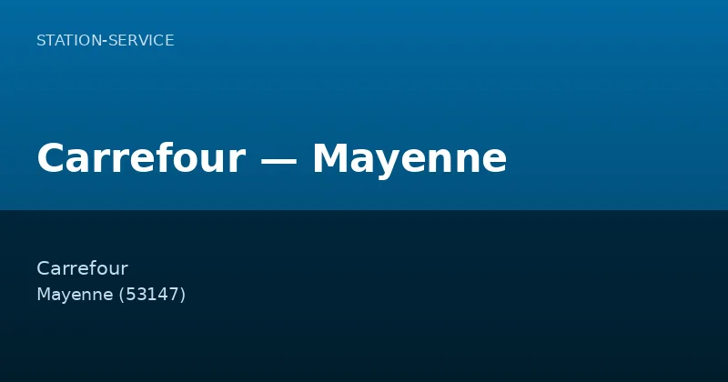 Carrefour — Mayenne