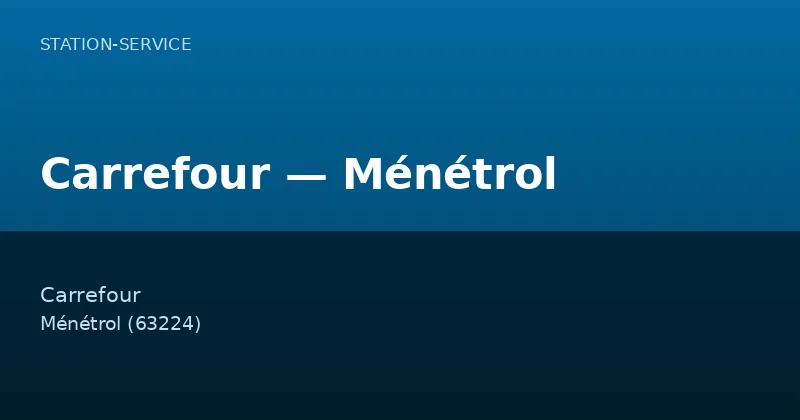 Carrefour — Ménétrol