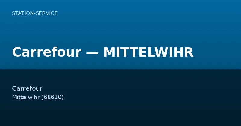 Carrefour — MITTELWIHR