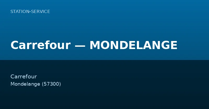 Carrefour — MONDELANGE