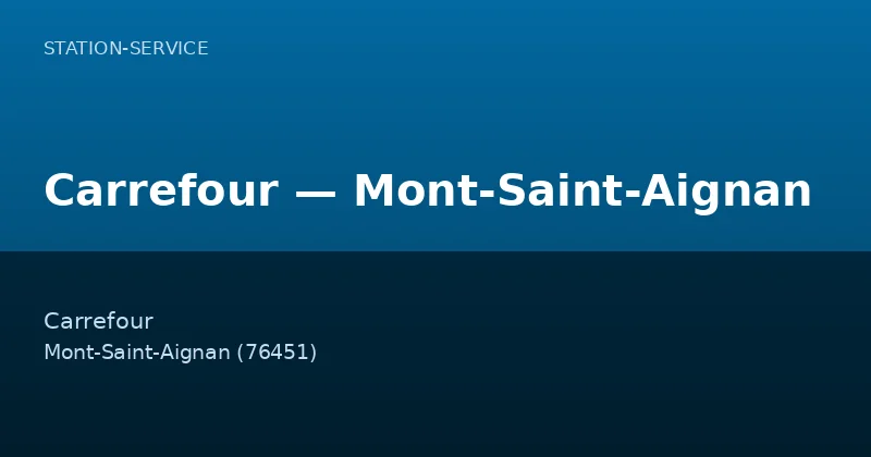 Carrefour — Mont-Saint-Aignan