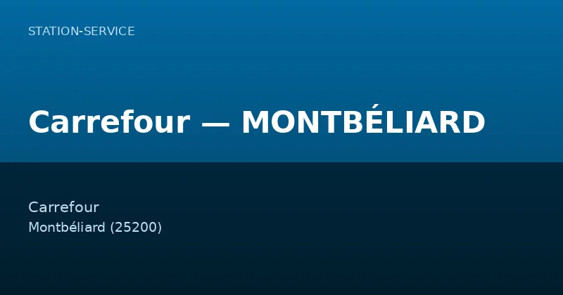 Carrefour — MONTBÉLIARD