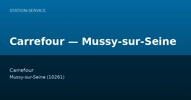 Carrefour — Mussy-sur-Seine