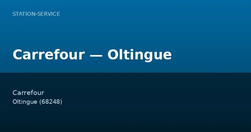 Carrefour — Oltingue