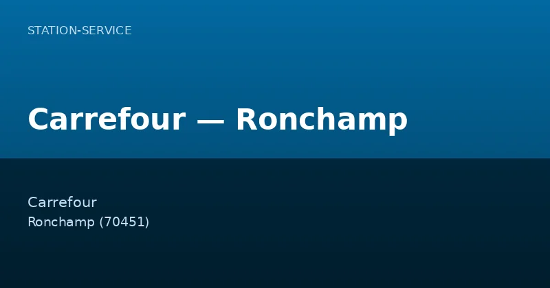 Carrefour — Ronchamp