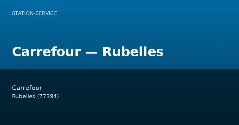 Carrefour — Rubelles