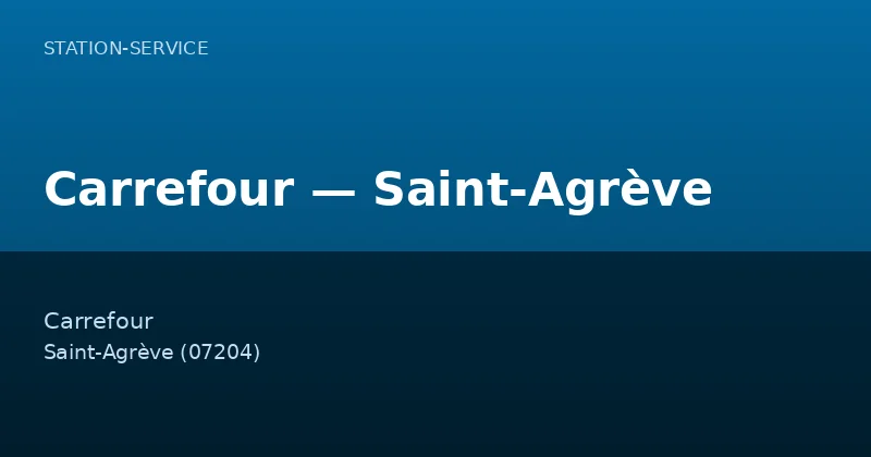 Carrefour — Saint-Agrève