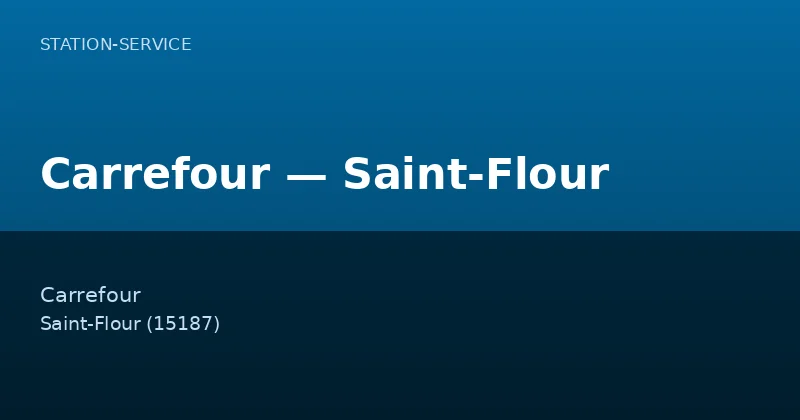 Carrefour — Saint-Flour