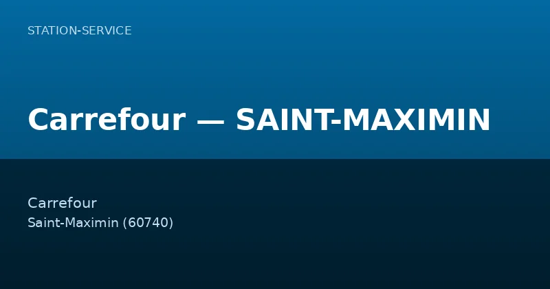 Carrefour — SAINT-MAXIMIN