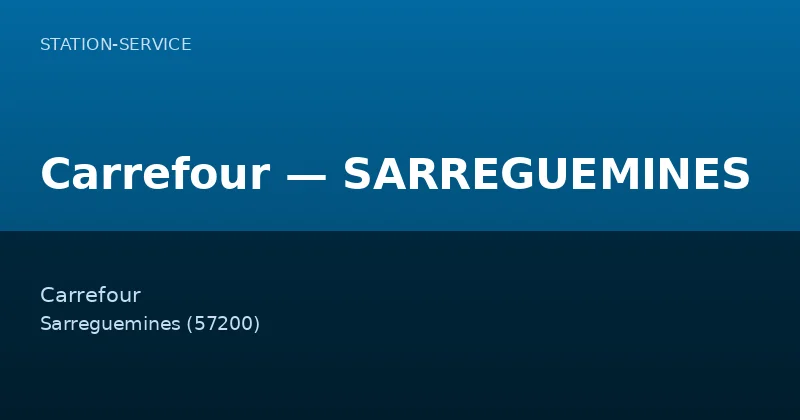 Carrefour — SARREGUEMINES