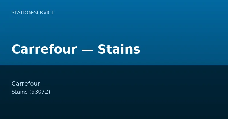 Carrefour — Stains