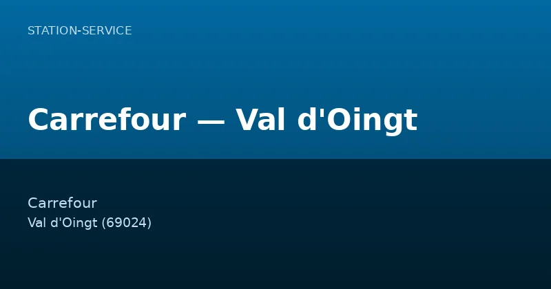 Carrefour — Val d'Oingt