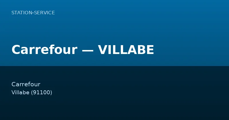 Carrefour — VILLABE