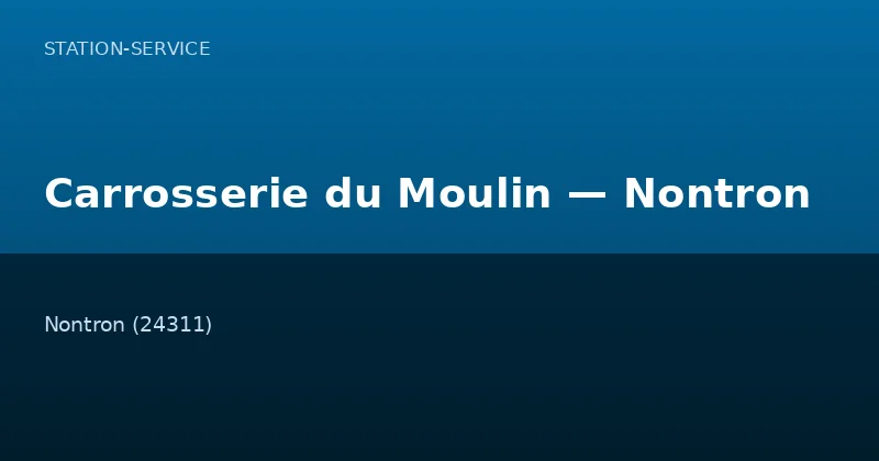 Carrosserie du Moulin — Nontron