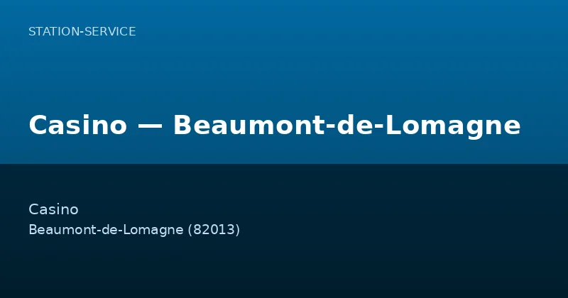 Casino — Beaumont-de-Lomagne