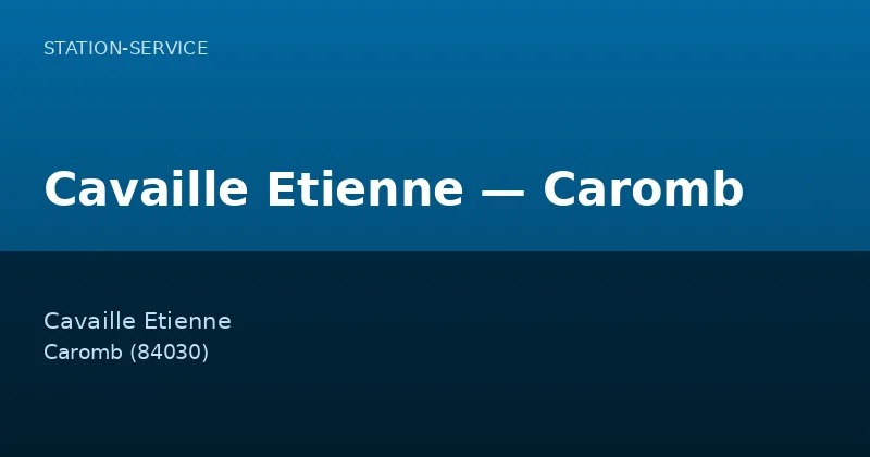 Cavaille Etienne — Caromb