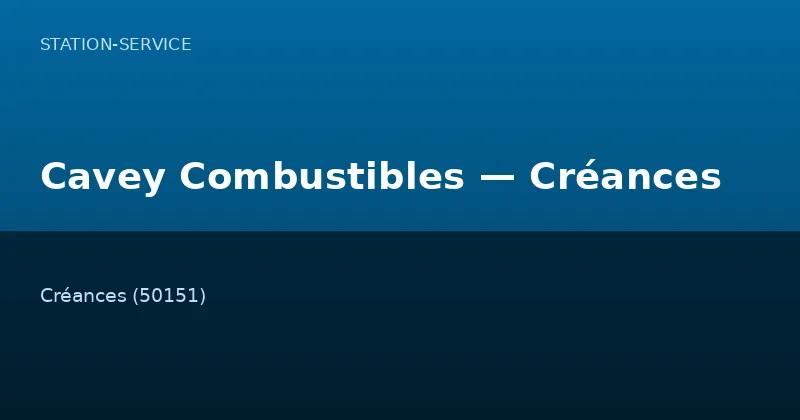 Cavey Combustibles — Créances